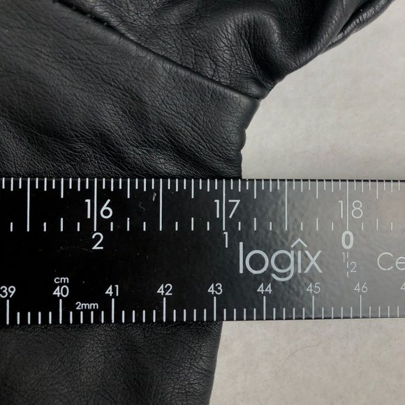 Just Fab Women's Size Small Black Faux Leather Full Zip Long Sleeve Moto Jacket - Picture 6 of 13